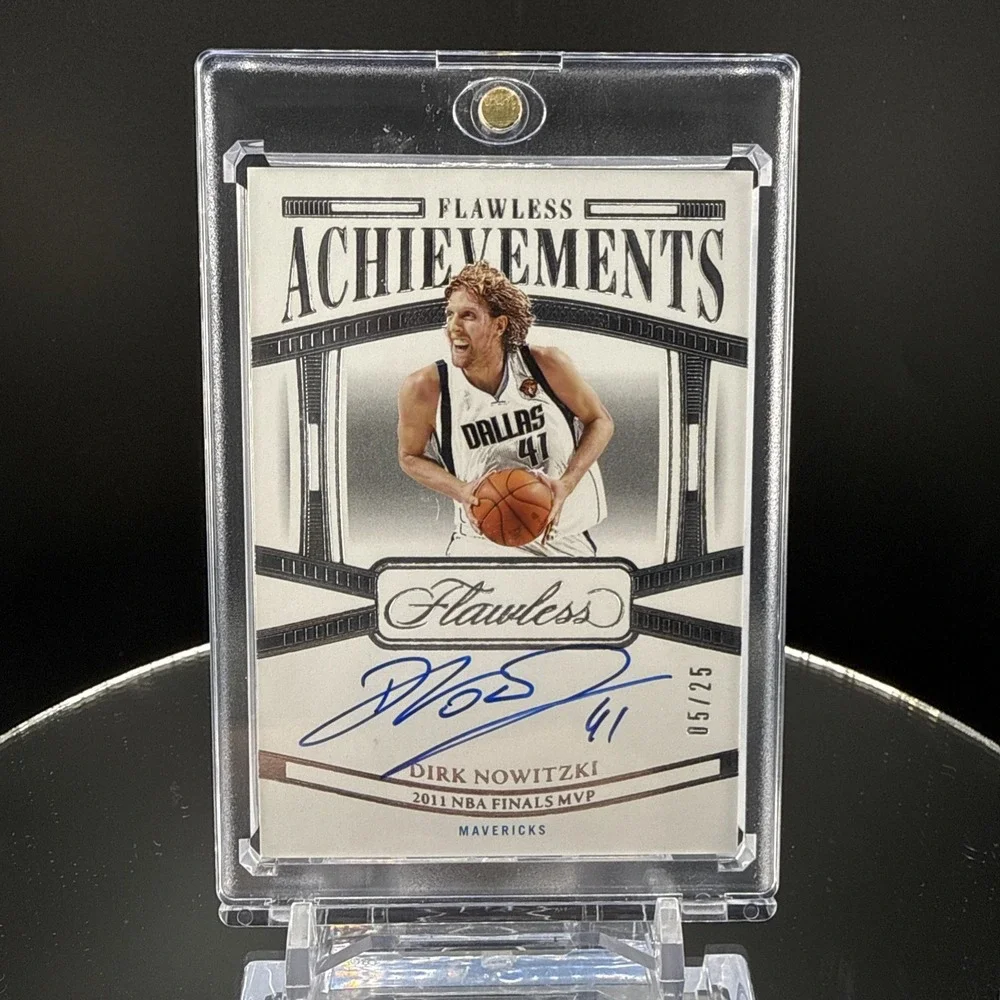 2023/24 Panini Flawless Achievements MVP Dirk Nowitzki AUTO /25 Mavericks